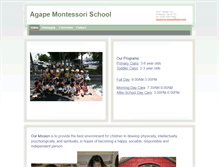 Tablet Screenshot of agapemontessori.org